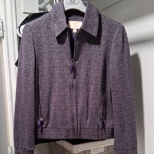 Etcetera Women's Textured Purple Blazer
